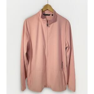 Travis Mathew "Going Off" Full-Zip Golf Jacket Men's XL Heather Blush Pink